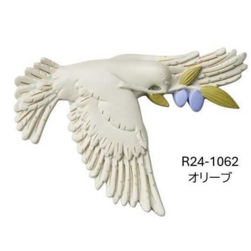 セトクラフト 壁掛け ウォールデコ ハト オリーブ 鳥 インテリア雑貨 アンティーク調 レトロ おしゃれ 北欧風 壁面装飾 オーナメント レジン製 置物 ギフト プレゼント