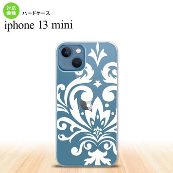 iPhone13mini iPhone13 mini ケース ハードケース ダマスク D 白  nk-i13m-1037