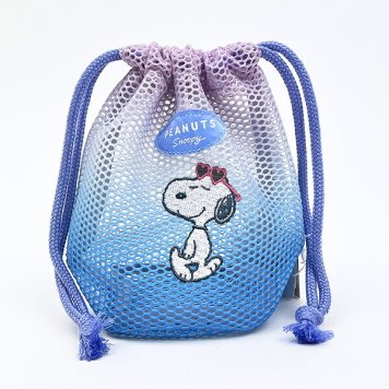 スヌーピー メッシュ巾着 グラデーション SNOOPY