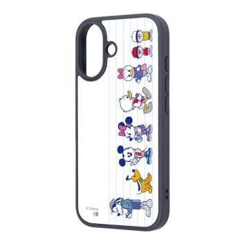 iPhone 17 / ディズニー / maru 衝撃吸収 バンパー ハイブリッドケース / ミッキー&フレンズ_背比べ ※送料無料(ポスト投函)
