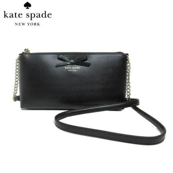 ケイト・スペード アウトレット kate spade ショルダーバッグ WKRU4039-001 レザー リボン 斜め掛けショルダー declan / sawyer street / black(001):ブラック