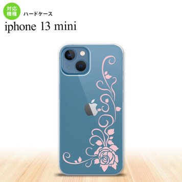 iPhone13mini iPhone13 mini ケース ハードケース バラ B クリア ピンク  nk-i13m-1071