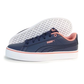 プーマ PUMA スニーカー メンズ レディース ローカット プーマ V コート バルク EB スニーカー ネイビー/ピンク 389908-03