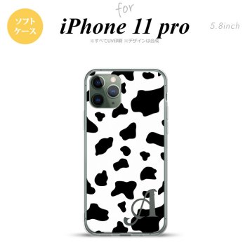 iPhone11Pro iPhone11 Pro スマホケース ソフトケース ダルメシアン 牛 白 +アルファベット メンズ レディース nk-i11p-tp480i