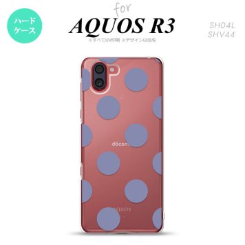 SH-04L SHV44 R3 AQUOS R3 スマホケース カバー ドット 水玉 A 紫 nk-r3-007