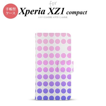 【手帳型 スマホ カバー ケース】【SO02K】【エクスペリア XZ1】手帳型 ケース SO-02K スマホ カバー Xperia XZ1 Compact エクスペリア 水玉 ピンク nk-004s-so02k-dr1374【メール便送料無料】