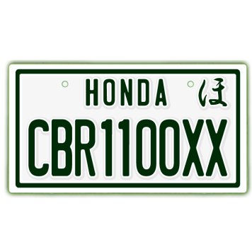 なんちゃって単車プレート【HONDA・CBR1100XX】ナンバープレート　バイク　二輪　オートバイ　グッズ　アクセサリー　雑貨 インテリア アイテム プレゼント ギフト バイク好き 旧車 走り屋 ギア パーツ メンテナンス ファッション お洒落 オブジェ