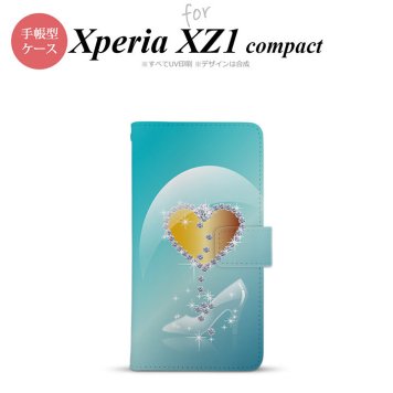 【手帳型 スマホ カバー ケース】【SO02K】【エクスペリア XZ1】手帳型 ケース SO-02K スマホ カバー Xperia XZ1 Compact エクスペリア ハート（E） 青 nk-004s-so02k-dr235【メール便送料無料】
