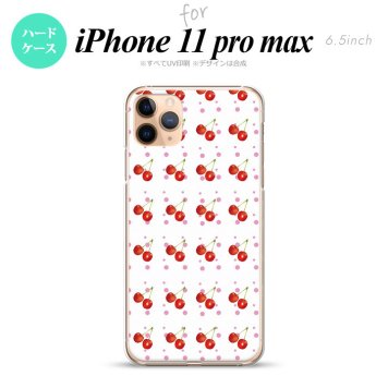 iPhone11ProMax iPhone11pro max スマホケース ハードケース さくらんぼ チェリー 白 メンズ レディース nk-i11pm-179