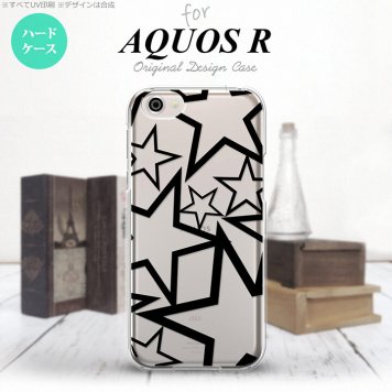 【SH03J】【スマホケース/スマホカバー】【アクオス R】SH03J スマホケース AQUOS R SH-03J カバー アクオス R 星 クリア×黒 nk-sh03j-1115【メール便送料無料】