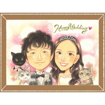 結婚式のギフトに、思い出を鮮やかに残す似顔絵。相談しながら作れる、あたたかな似顔絵ギフトです。 結婚祝い 似顔絵 ギフト プレゼント 名入れ 贈り物 手描き 結婚式 記念 ウェディング ブライダル 婚礼 両親 カップル 新郎 新婦 修正無料 下書き確認 名入れ 宝物 かわいい 親孝行 そっくり 一生もの 思い出 ウェディング 結婚式 百寿祝い ブライダルギフト ウェディングギフト お祝いの品