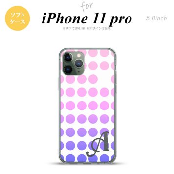 iPhone11Pro iPhone11 Pro スマホケース ソフトケース 水玉 ピンク +アルファベット メンズ レディース nk-i11p-tp1374i