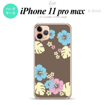 iPhone11ProMax iPhone11pro max スマホケース ハードケース ハイビスカス C 茶 メンズ レディース nk-i11pm-452