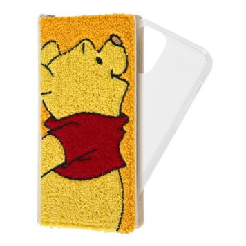 iPhone 12 / 12 Pro 『ディズニーキャラクター』/手帳型 FLEX CASE サガラ刺繍/『プー』 ※送料無料(ポスト投函)