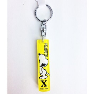 ピーナッツ スヌーピー アクリルスティックキーホルダー イニシャル X グッズ  (MCOR)