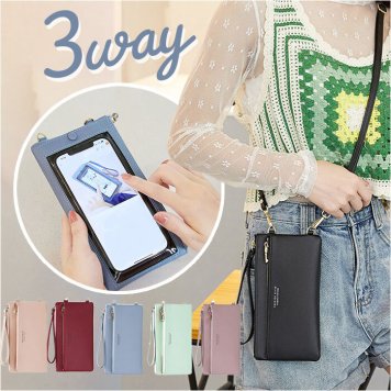 スマホ ポーチ ショルダー スマホショルダー スマホポーチ スマホケース スマホバッグ 斜めがけ 入れたまま スマホバック バッグ バック カード入れ