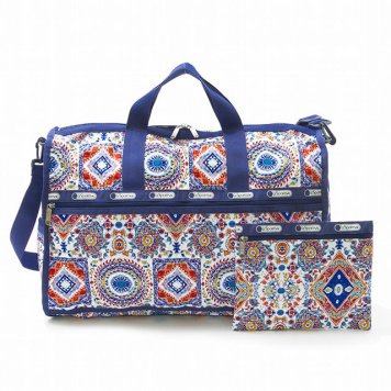 レスポートサック LeSportsac ボストンバッグ 斜めがけバッグ 7185 D947 LARGE WEEKENDER ラージウィークエンダー SUNBURST SPRING ブルー系マルチ