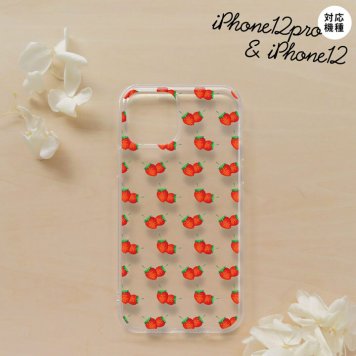 iPhone12/iPhone12pro iPhone12 / iPhone12pro スマホケース ソフトケース 苺 イチゴ 小 赤 メンズ レディース nk-i12-tp045