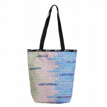 レスポートサック LeSportsac バッグ トートバッグ 肩掛け DAILY TOTE 2432 F133 デイリートート LESMILE ライトグレー系マルチ