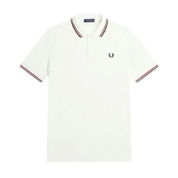 フレッドペリー FRED PERRY ポロシャツ 半袖 ティップライン レギュラーフィット コットンピケ ロゴ 刺繍 定番 M3600 T60 メンズ レディース ユニセックス ホワイト+レッド+ネイビー