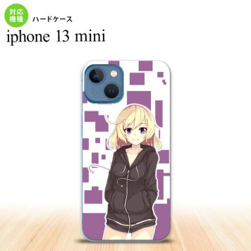 iPhone13mini iPhone13 mini ケース ハードケース 女の子 A 紫  nk-i13m-1324