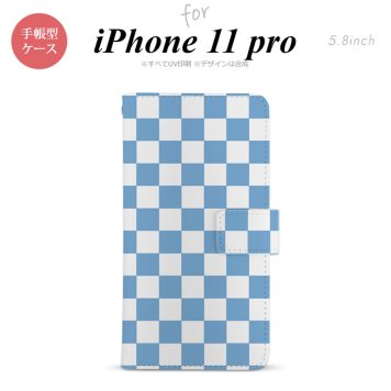 iPhone11Pro iPhone11 Pro 手帳型スマホケース カバー スクエア 白 青  nk-004s-i11p-dr766