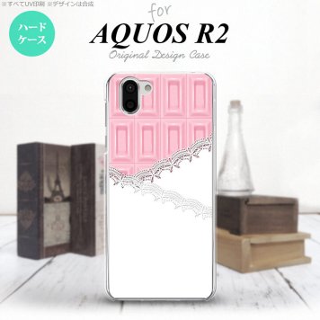 AQUOS R2 アクオス アール2 SH-03K SHV42 専用 スマホケース カバー ハードケース イチゴチョコ・レース nk-r2-739[スマホ,スマホケース,スマホカバー,ケース,カバー,ジャケット]
