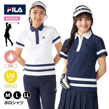 新入荷 FILA ポロシャツ レディース かわいい ゴルフウェア 女性用 半袖 フィラ スポーツ スイング 運動 快適 リサイクル素材 吸汗速乾 UVカット