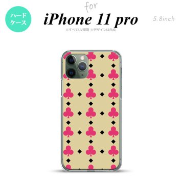 iPhone11Pro iPhone11 Pro スマホケース ハードケース トランプ クラブ ベージュ ピンク メンズ レディース nk-i11p-534