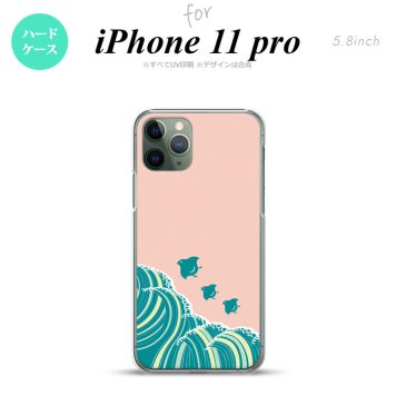 iPhone11Pro iPhone11 Pro スマホケース ハードケース 波鳥 ピンク メンズ レディース nk-i11p-1731