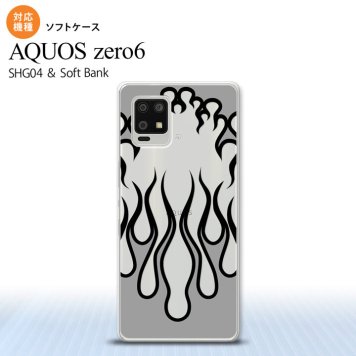 SHG04 SHG04 ZERO6 AQUOS zero6 スマホケース ソフトケース ファイヤー 炎 クリア 黒 メンズ レディース nk-zero6-tp1312
