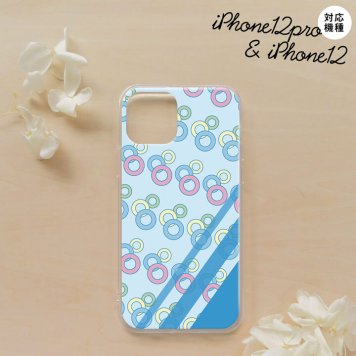 iPhone12/iPhone12pro iPhone12 / iPhone12pro スマホケース ソフトケース 丸 青 メンズ レディース nk-i12-tp1663
