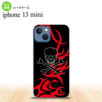 iPhone13mini iPhone13 mini ケース ハードケース ドクロ 黒 赤  nk-i13m-868