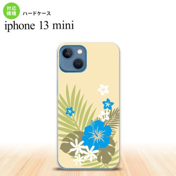 iPhone13mini iPhone13 mini ケース ハードケース ハイビスカス D ベージュ 水色  nk-i13m-1054