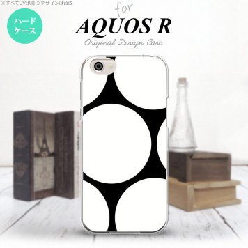 【SH03J】【スマホケース/スマホカバー】【アクオス R】SH03J スマホケース AQUOS R SH-03J カバー アクオス R 水玉B 黒×白 nk-sh03j-1113【メール便送料無料】