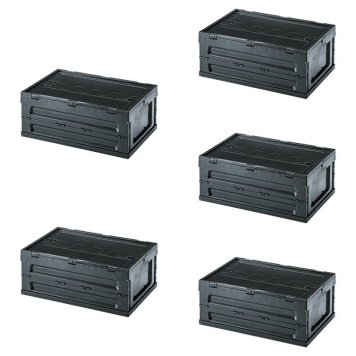 東谷（あづまや） 【5個セット】フォールディング コンテナ S LFS-33BKx5