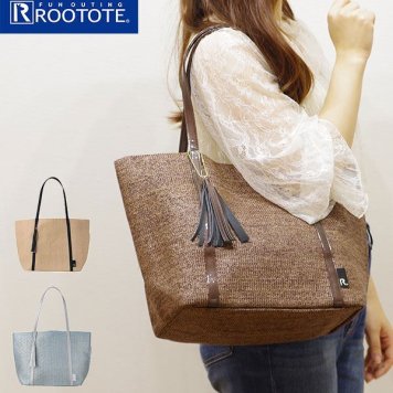Rootote ルートート トートバッグ サイドポケット MEDIUM ミディアム カゴ バスケット タッセル 肩掛け 軽い 軽量