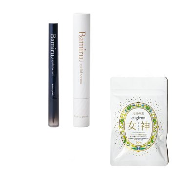 お得ユーグレナ女神90粒セット＋バミル アイリッド セラム 1.8ml まつげ美容液 Bamiru eyelid serum