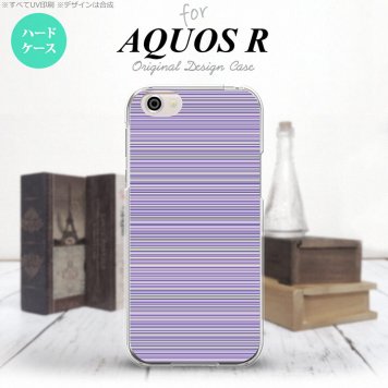 【SH03J】【スマホケース/スマホカバー】【アクオス R】SH03J スマホケース AQUOS R SH-03J カバー アクオス R ボーダー 紫 nk-sh03j-1287【メール便送料無料】