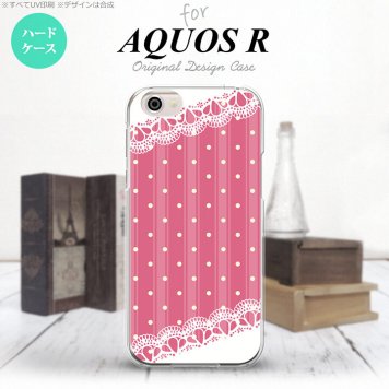 【SH03J】【スマホケース/スマホカバー】【アクオス R】SH03J スマホケース AQUOS R SH-03J カバー アクオス R ドット・レースB ピンク nk-sh03j-1611【メール便送料無料】