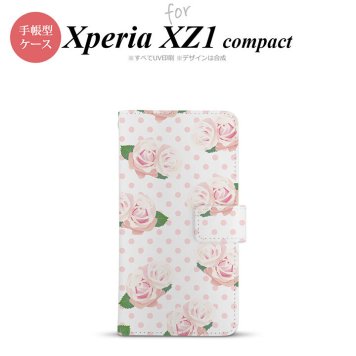 【手帳型 スマホ カバー ケース】【SO02K】【エクスペリア XZ1】手帳型 ケース SO-02K スマホ カバー Xperia XZ1 Compact エクスペリア バラ柄 白 nk-004s-so02k-dr785【メール便送料無料】