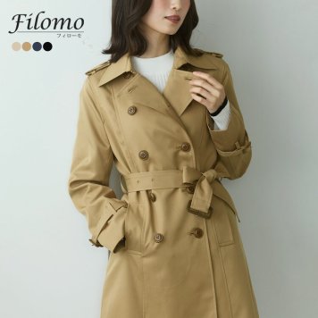 トレンチコート レディース 春 秋 冬 コート アウター 弱はっ水 入学式 入園式 卒入学 Filomo ベージュ キャメル ネイビー ブラック 7号/9号/11号/13号 ミドル丈 スプリングコート 通勤 大きいサイズ 卒業式 卒園式 ギフト プレゼント 5F (08000041r)