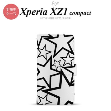 【手帳型 スマホ カバー ケース】【SO02K】【エクスペリア XZ1】手帳型 ケース SO-02K スマホ カバー Xperia XZ1 Compact エクスペリア 星 黒 nk-004s-so02k-dr1115【メール便送料無料】