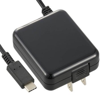 オーム電機 AC充電器 TYPE-Cケーブル一体型(3A/1.5m/ブラック) MAV-ACC1530-K