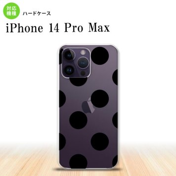 iPhone14 ProMax iPhone14 Pro Max スマホケース 背面ケース ハードケース ドット 水玉 A 黒 2022年 9月発売 nk-i14pm-001