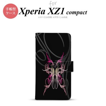 【手帳型 スマホ カバー ケース】【SO02K】【エクスペリア XZ1】手帳型 ケース SO-02K スマホ カバー Xperia XZ1 Compact エクスペリア ピンスト 黒×ピンク nk-004s-so02k-dr1240【メール便送料無料】
