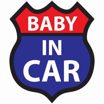 BABY IN CAR ステッカー レッドブルー ルート66 カーステッカー シール sticker 安全対策 あおり運転 かっこいい おしゃれ かわいい 車ステッカー ステッカー 車 サインステッカー ドライブ 防水 屋外 屋内 カーサイン