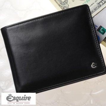 Esquire 二つ折り財布 小銭入れあり Harry Scheintasche ブラック