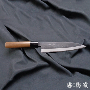 黒打ち牛刀　180mm 両刃 青紙2号 胡桃 日本製 徳蔵刃物 TOKUZO KNIVES JAPAN Kitchen Knives 包丁 ほうちょう