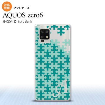 SHG04 SHG04 ZERO6 AQUOS zero6 スマホケース ソフトケース パズル ミント +アルファベット メンズ レディース nk-zero6-tp1209i